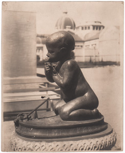 Flying Cupid statue